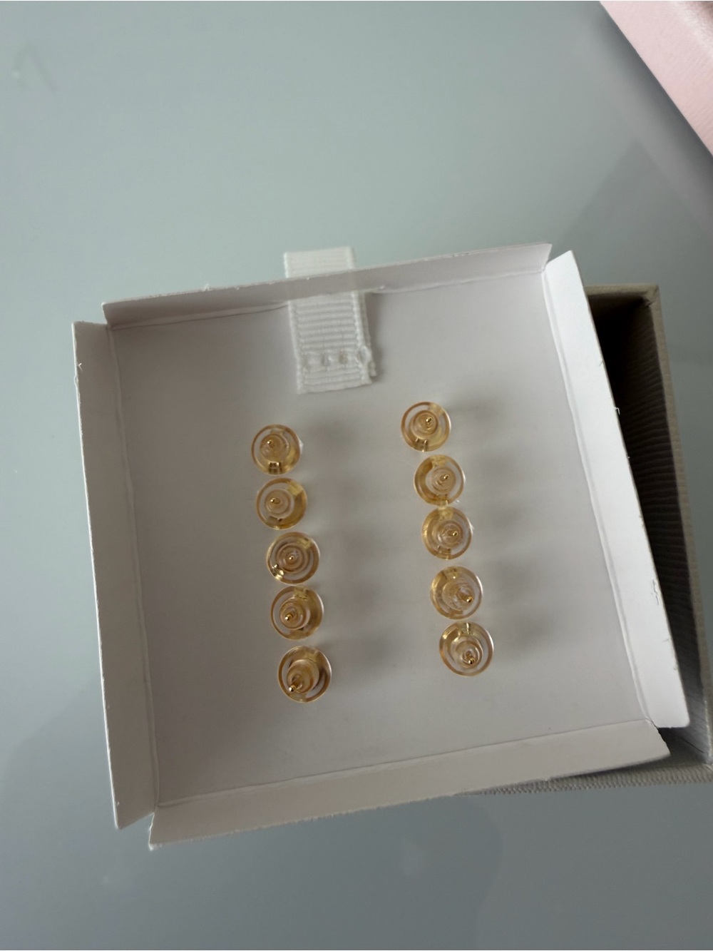 18K Gold-Plated Pink & Gold dainty Stud Earring Set - Picture 4 of 4